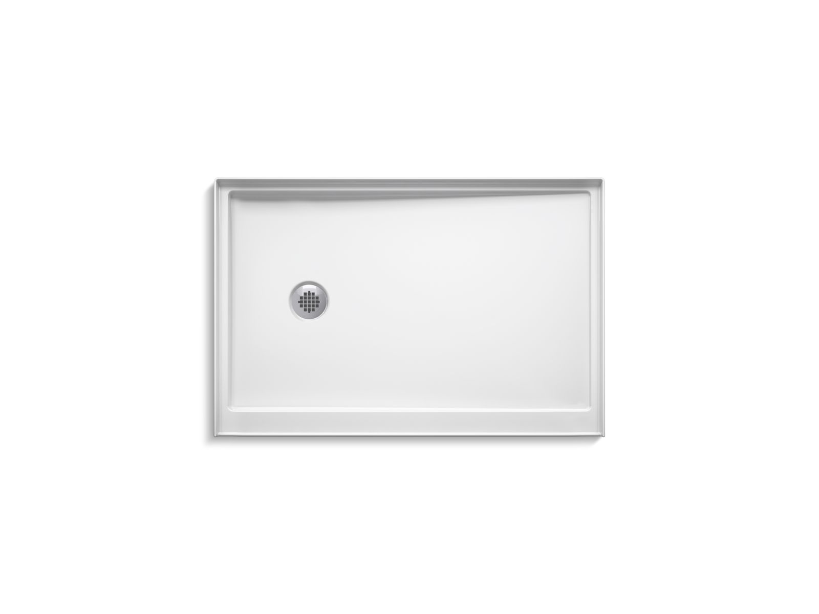 KOHLER K-8639-96 Rely 48" X 32" Alcove Shower Base, Left Drain - Biscuit
