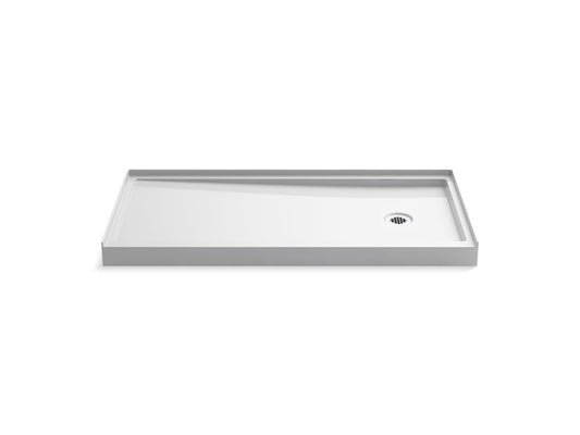 KOHLER K-8642-0 Rely 60" x 30" alcove shower base, right drain - White