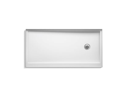 KOHLER K-8642-0 Rely 60" x 30" alcove shower base, right drain - White