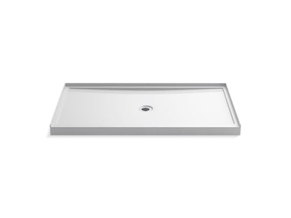 KOHLER K-8649-0 Rely 60" x 34" alcove shower base, center drain - White