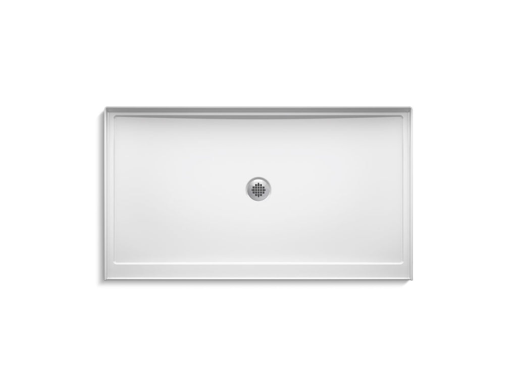 KOHLER K-8649-96 Rely 60" X 34" Alcove Shower Base, Center Drain - Biscuit