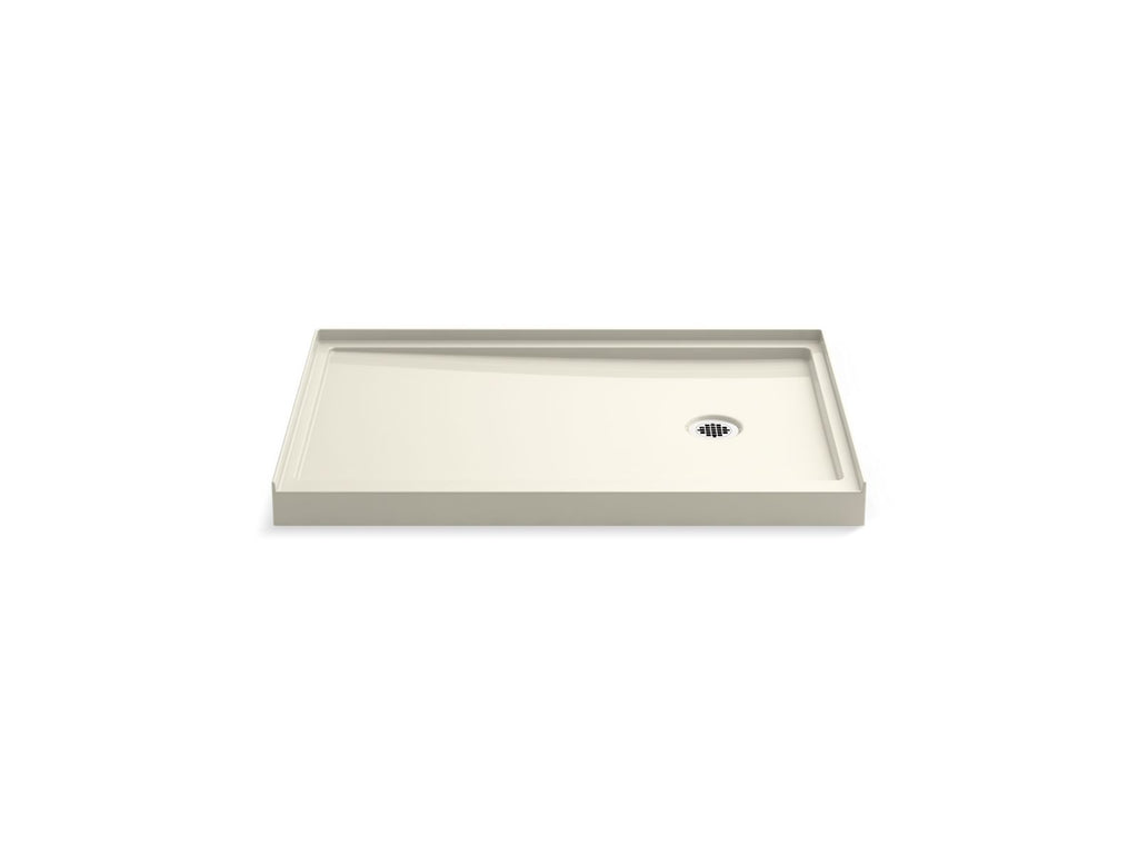 KOHLER K-8638-96 Rely 48" X 32" Alcove Shower Base, Right Drain - Biscuit
