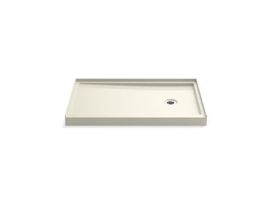 KOHLER K-8638-96 Rely 48" x 32" alcove shower base, right drain - Biscuit