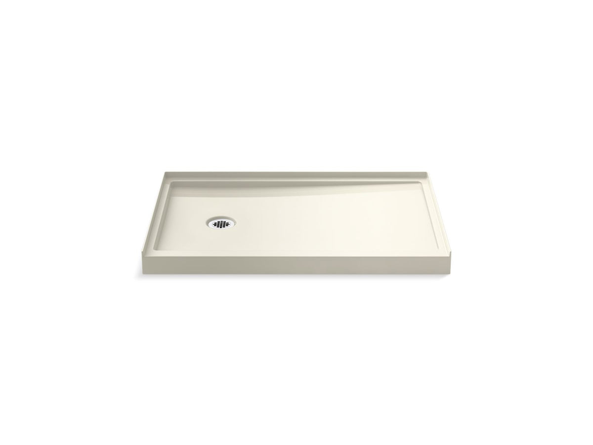 KOHLER K-8639-96 Rely 48" X 32" Alcove Shower Base, Left Drain - Biscuit