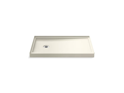 KOHLER K-8639-96 Rely 48" x 32" alcove shower base, left drain - Biscuit