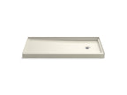 KOHLER K-8642-96 Rely 60" X 30" Alcove Shower Base, Right Drain - Biscuit
