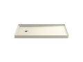 KOHLER K-8643-96 Rely 60" X 30" Alcove Shower Base, Left Drain - Biscuit