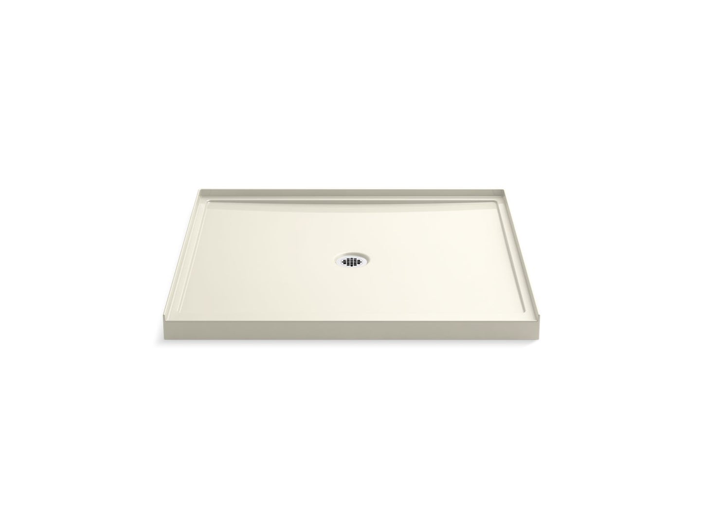 KOHLER K-8648-96 Rely 48" X 42" Alcove Shower Base, Center Drain In Biscuit