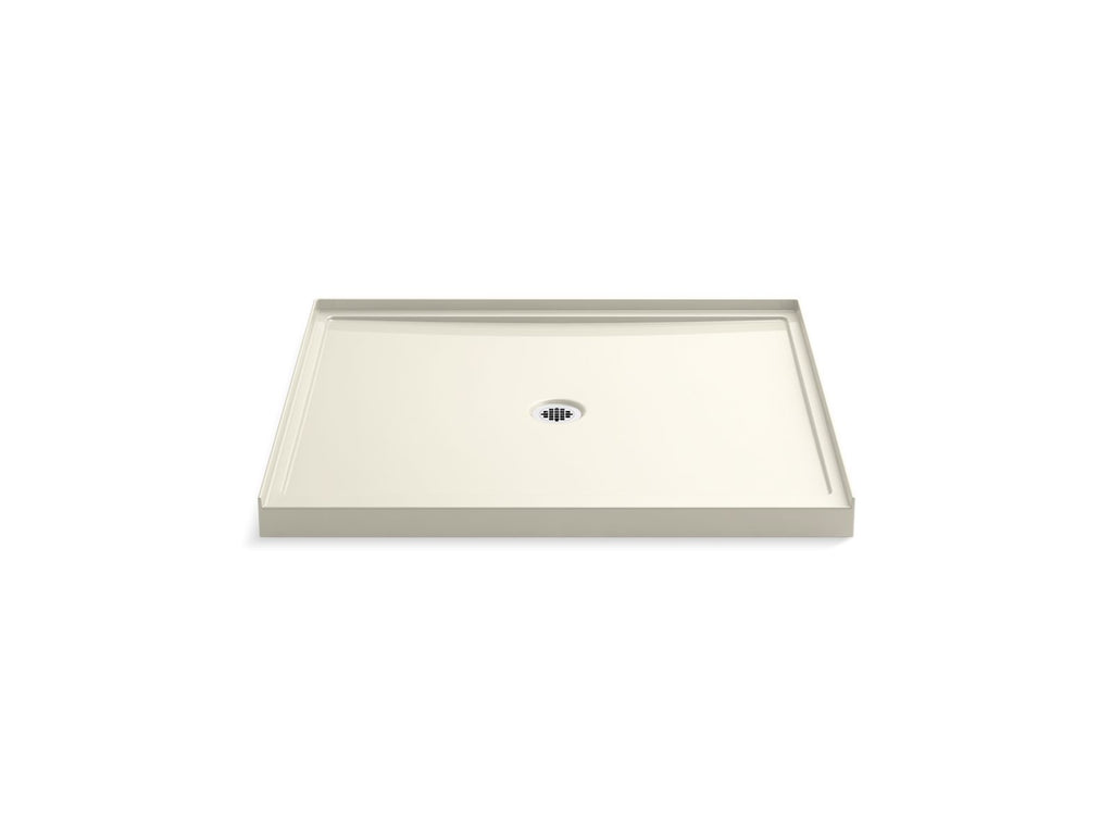 KOHLER K-8648-96 Rely 48" X 42" Alcove Shower Base, Center Drain - Biscuit