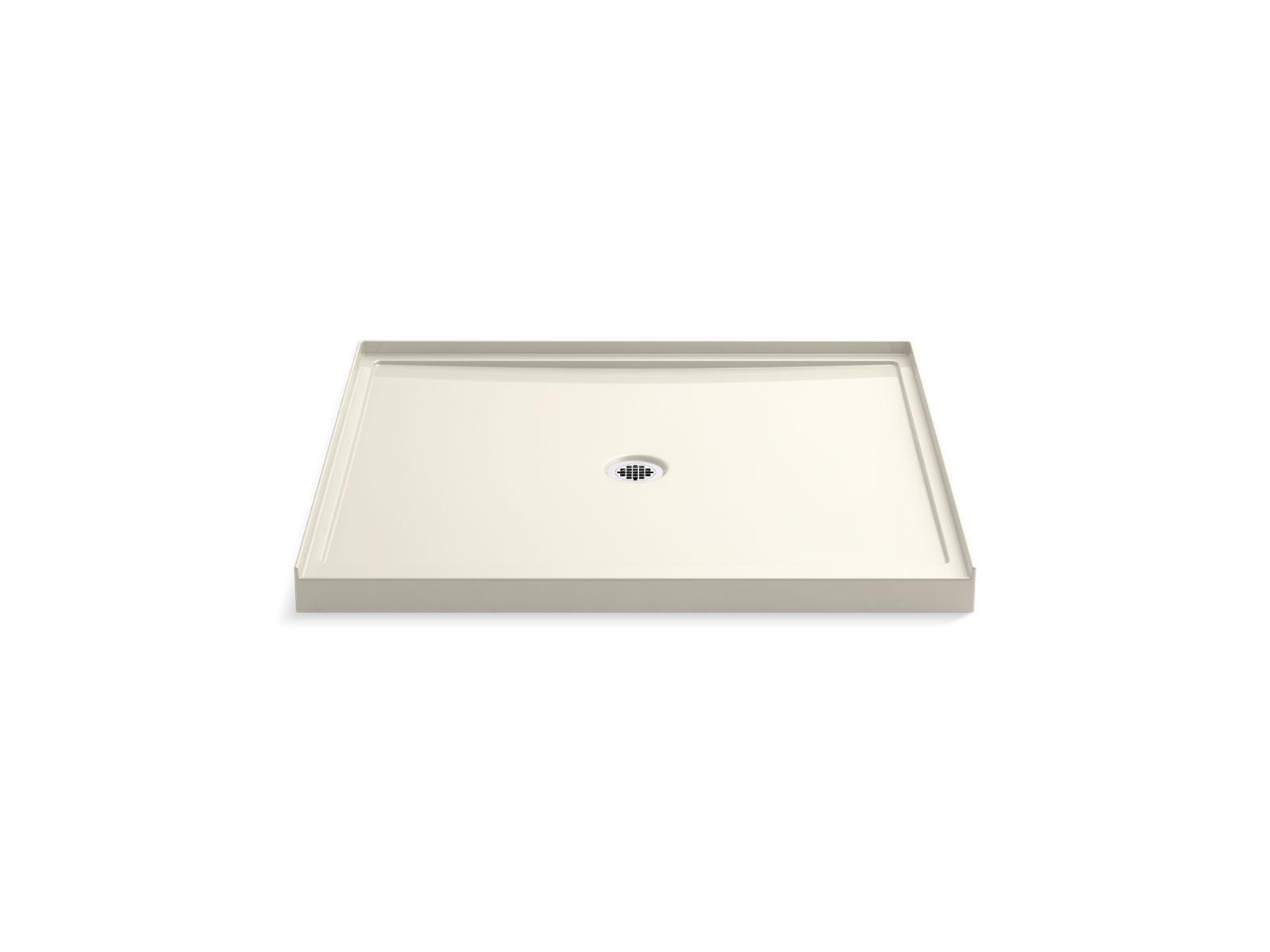 KOHLER K-8648-96 Rely 48" x 42" alcove shower base, center drain - Biscuit