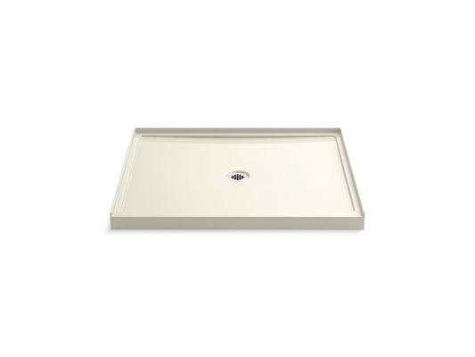 KOHLER K-8648-96 Rely 48" x 42" alcove shower base, center drain - Biscuit