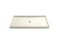 KOHLER K-8659-96 Rely 60" X 42" Alcove Shower Base, Center Drain - Biscuit