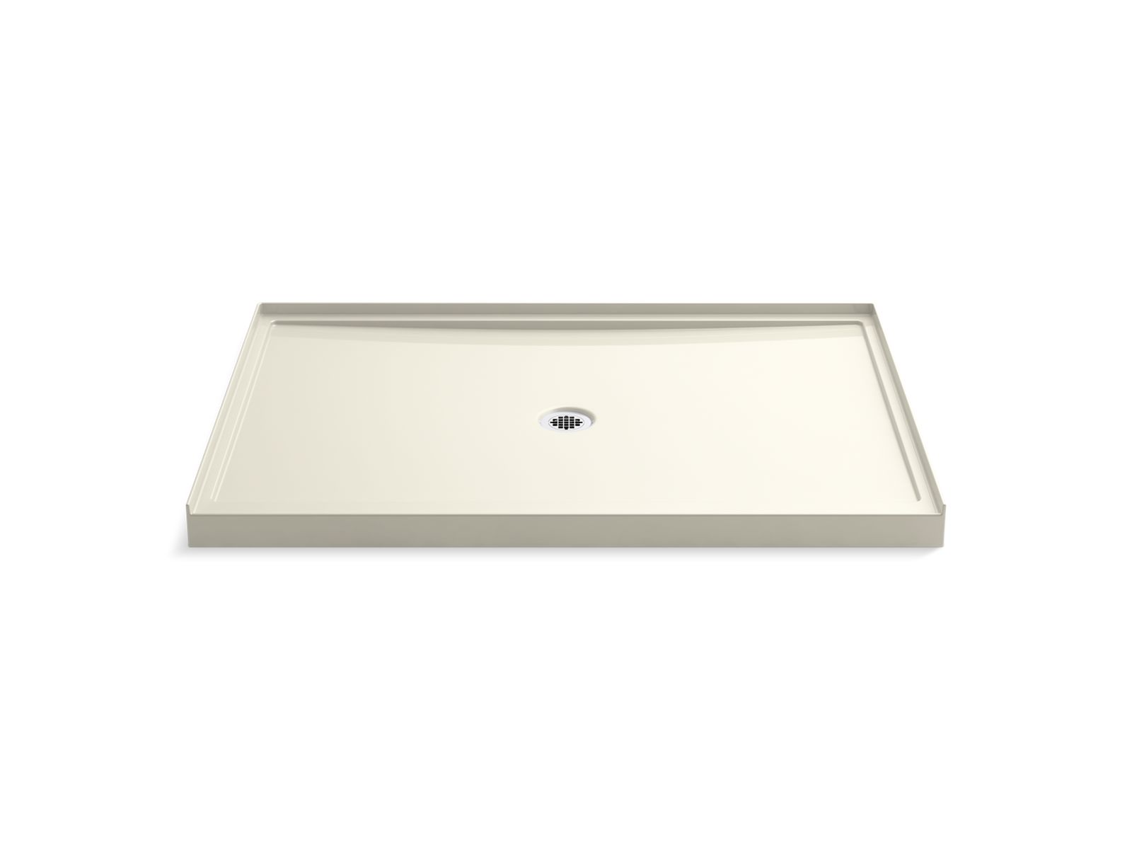 KOHLER K-8659-96 Rely 60" X 42" Alcove Shower Base, Center Drain - Biscuit