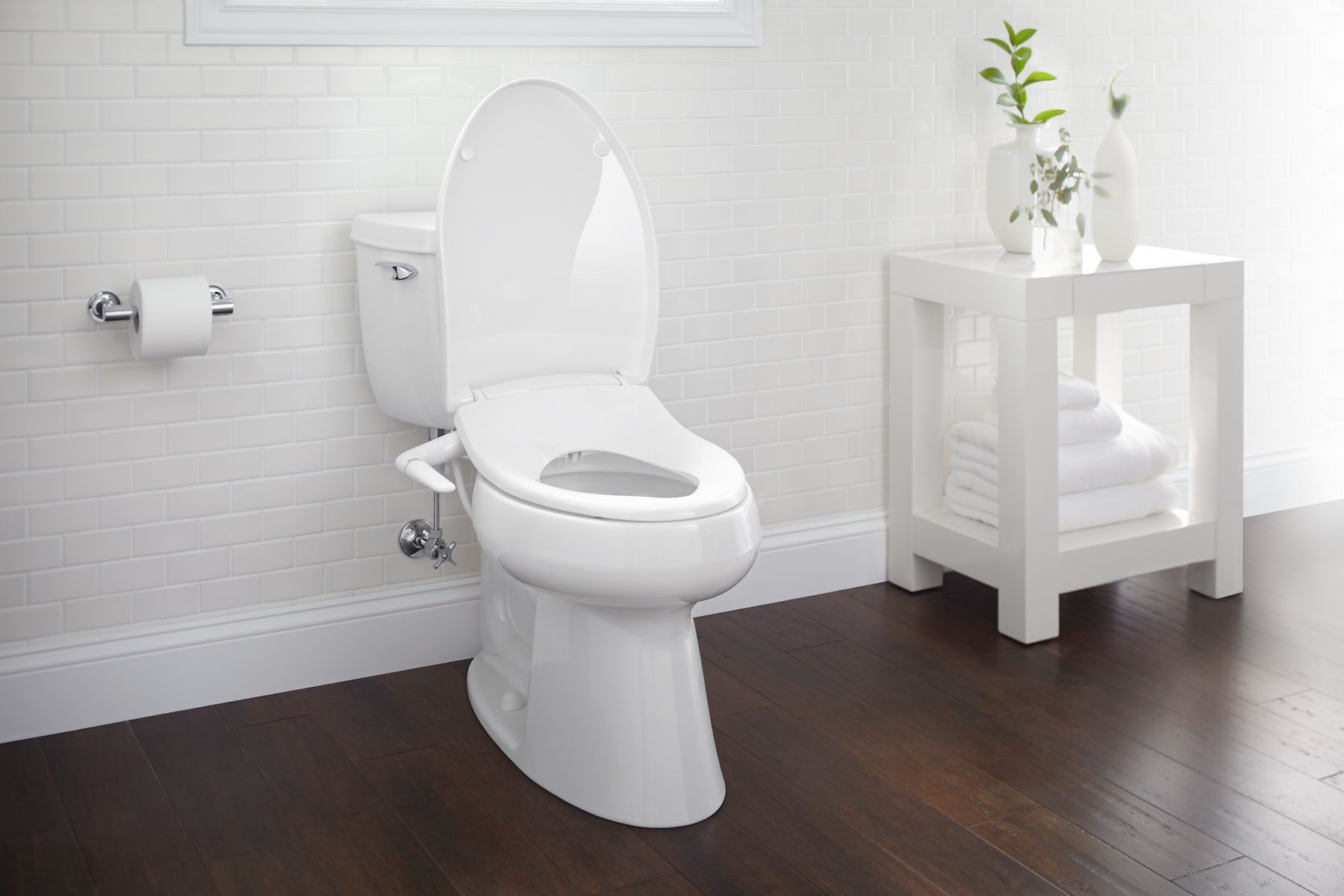 KOHLER K-5724-0 Purewash M250 Elongated Manual Bidet Toilet Seat - White