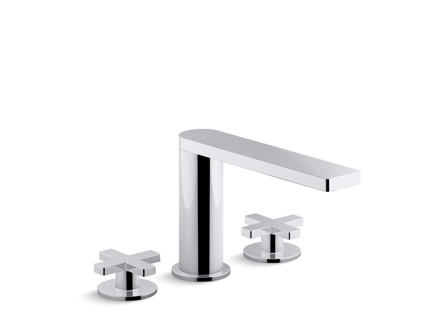 KOHLER K-73081-3-CP Composed Deck-Mount Bath Faucet With Cross Handles In Polished Chrome