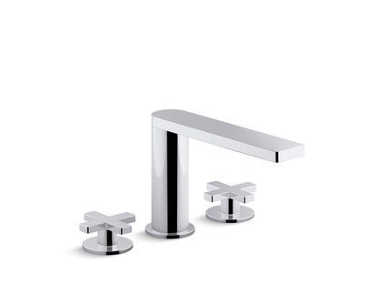KOHLER K-73060-3-CP Composed Widespread bathroom sink faucet with Cross handles, 1.2 gpm - Polished Chrome
