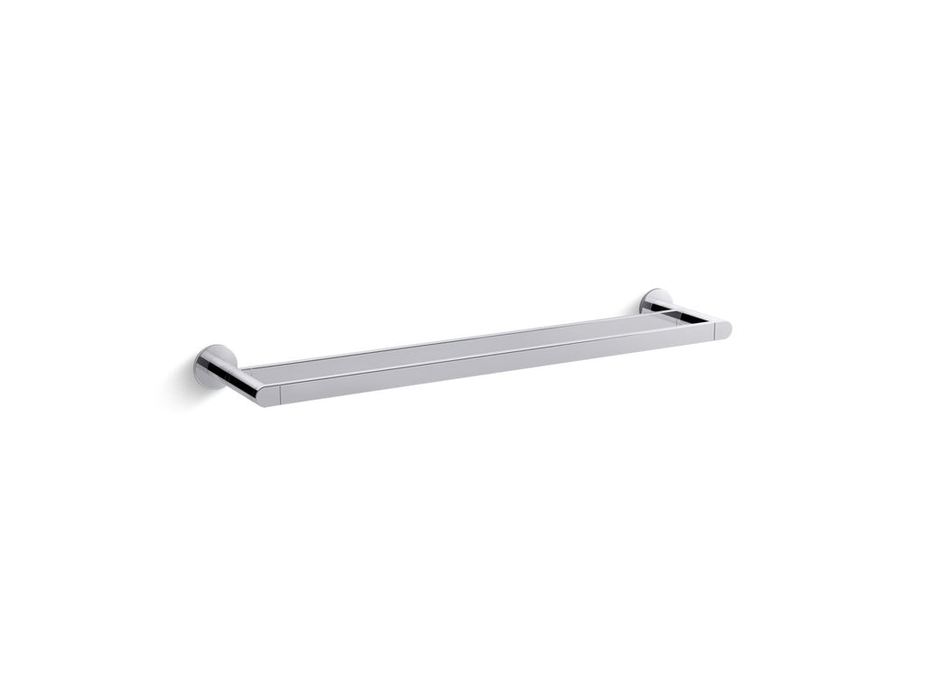 KOHLER K-73144-SN Composed 24" Double Towel Bar - Vibrant Polished Nickel