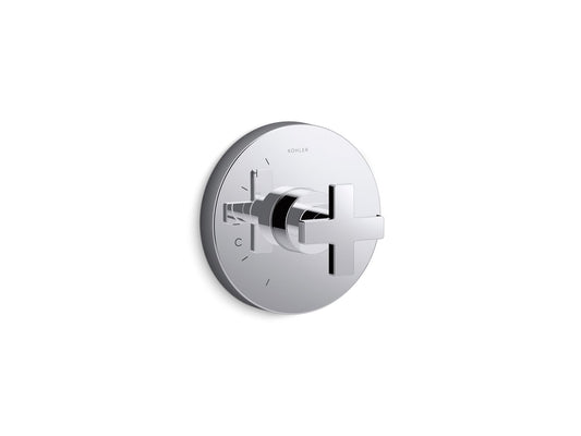 KOHLER K-TS73115-3-CP Composed Rite-Temp valve trim with cross handle - Polished Chrome