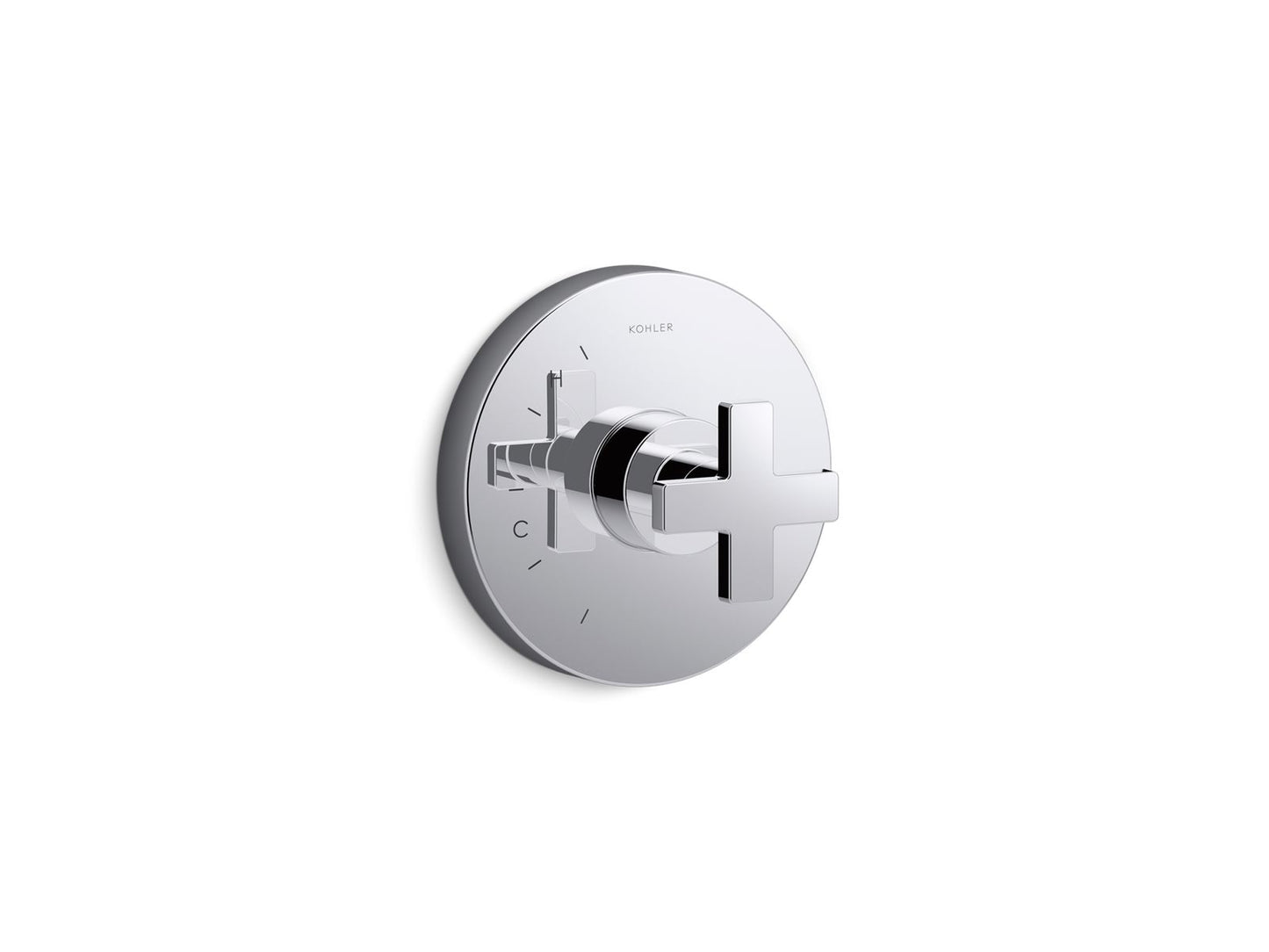 KOHLER K-TS73115-3-TT Composed Rite-Temp valve trim with cross handle - Vibrant Titanium