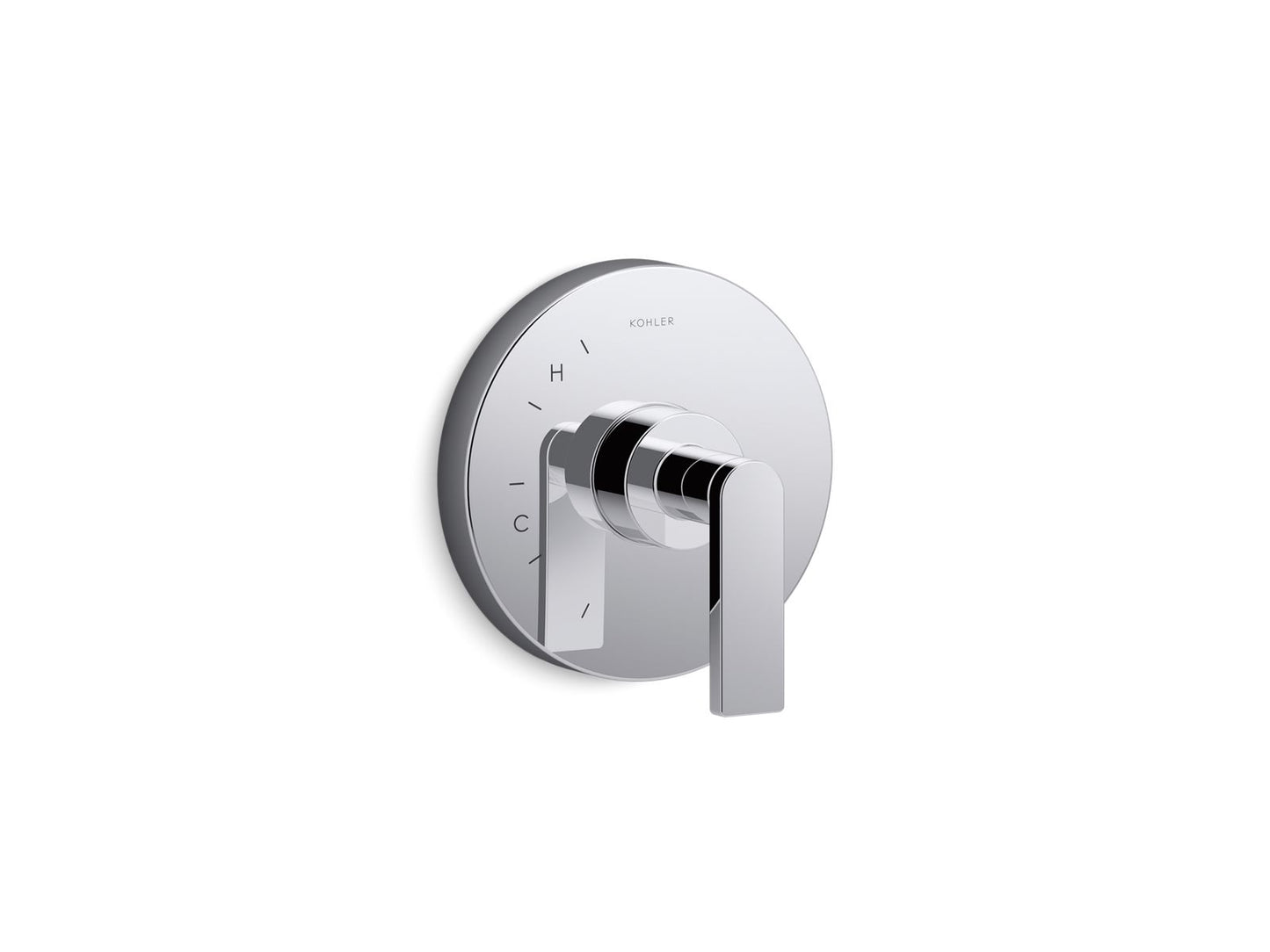 KOHLER K-TS73115-4-CP Composed Rite-Temp Valve Trim With Lever Handle In Polished Chrome