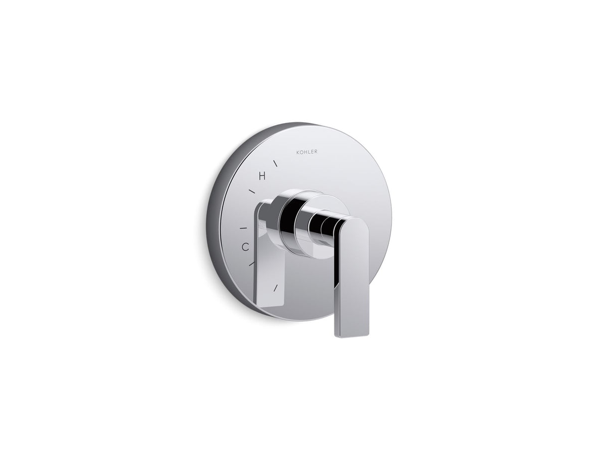 KOHLER K-TS73115-4-CP Composed Rite-Temp Valve Trim With Lever Handle - Polished Chrome