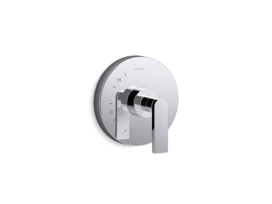 KOHLER K-TS73115-4-CP Composed Rite-Temp valve trim with lever handle - Polished Chrome