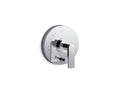 KOHLER K-T73117-4-CP Composed Rite-Temp Valve Trim With Push-Button Diverter And Lever Handle - Polished Chrome