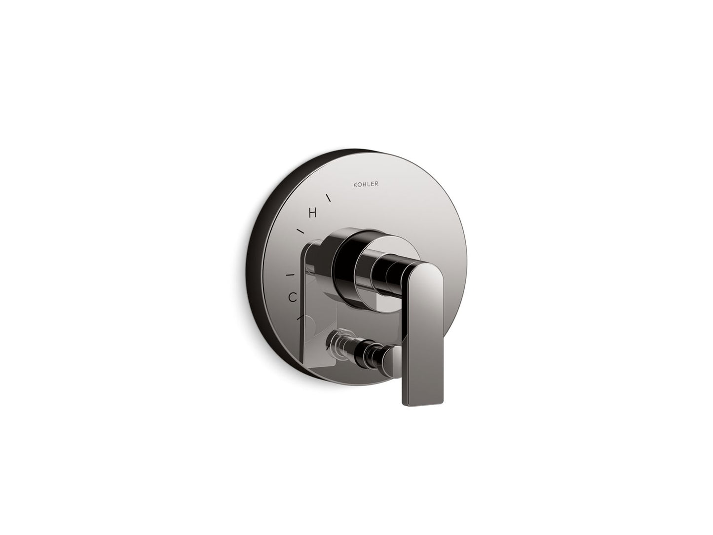 KOHLER K-T73117-4-TT Composed Rite-Temp Valve Trim With Push-Button Diverter And Lever Handle In Vibrant Titanium