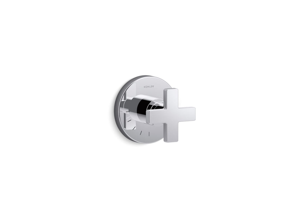 KOHLER K-T73135-3-2MB Composed Mastershower Volume Control Valve Trim With Cross Handle - Vibrant Brushed Moderne Brass