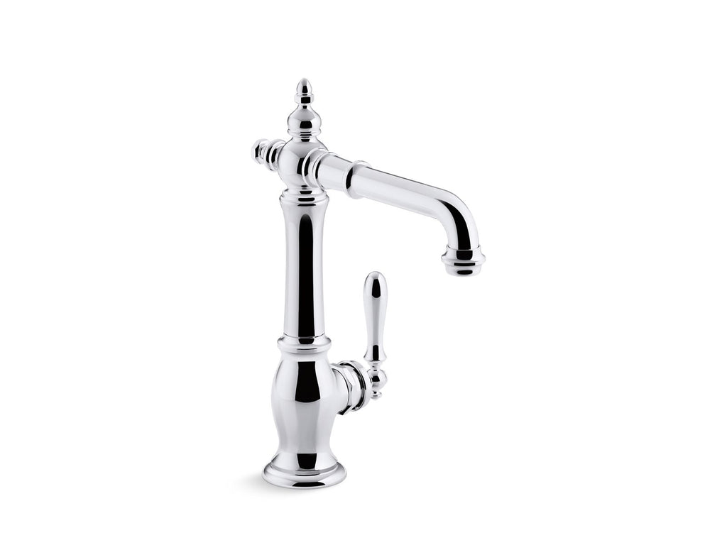 KOHLER K-99267-SN Artifacts Single-Handle Bar Sink Faucet - Vibrant Polished Nickel