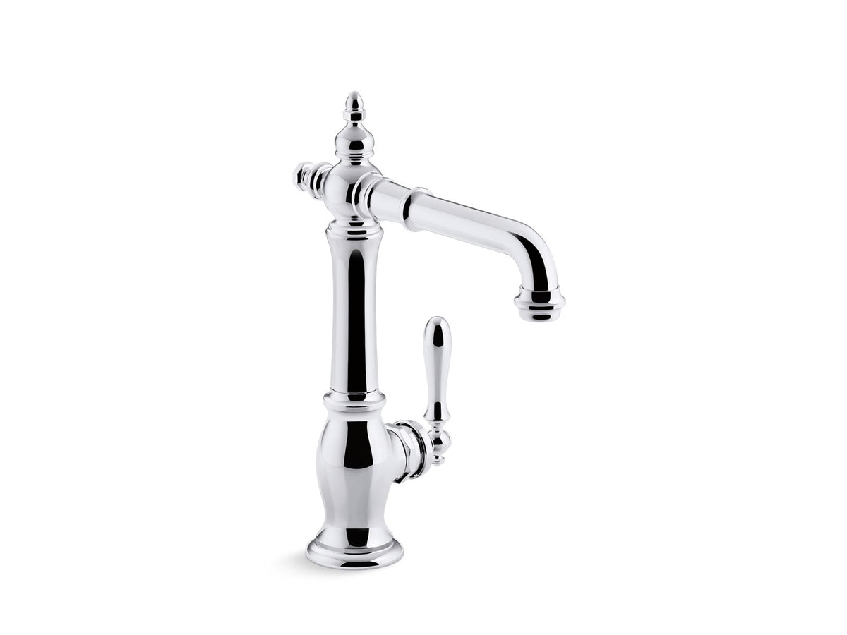KOHLER K-99267-SN Artifacts Single-Handle Bar Sink Faucet - Vibrant Polished Nickel