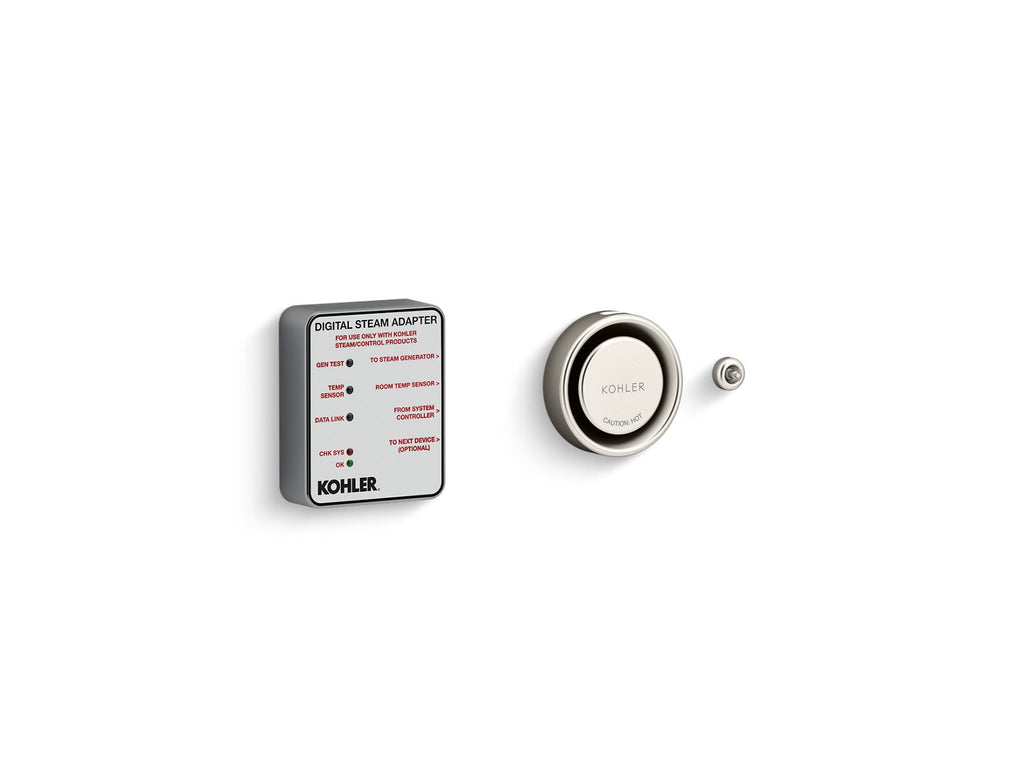 KOHLER K-5548-K1-BN Invigoration Series Digital Steam Adapter Kit - Vibrant Brushed Nickel