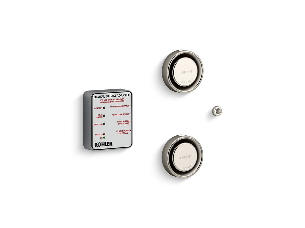 KOHLER K-5549-K1-BN Invigoration Series Tandem Digital Steam Adapter Kit - Vibrant Brushed Nickel