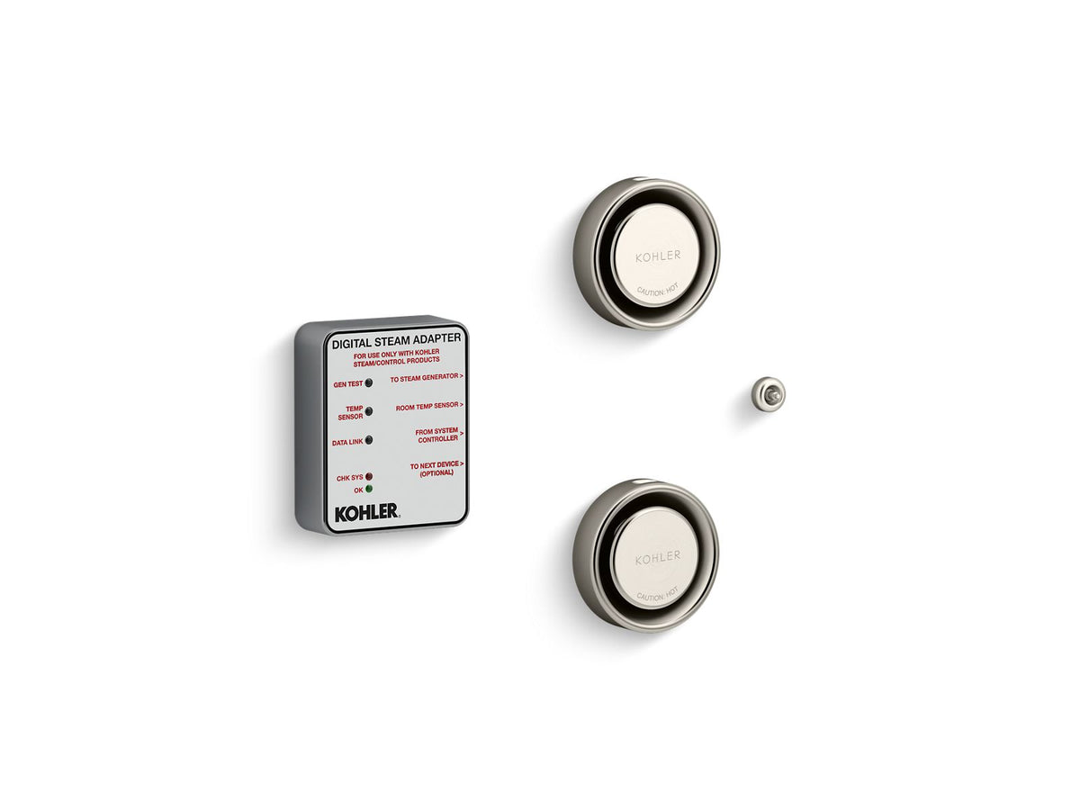 KOHLER K-5549-K1-BN Invigoration Series Tandem Digital Steam Adapter Kit - Vibrant Brushed Nickel