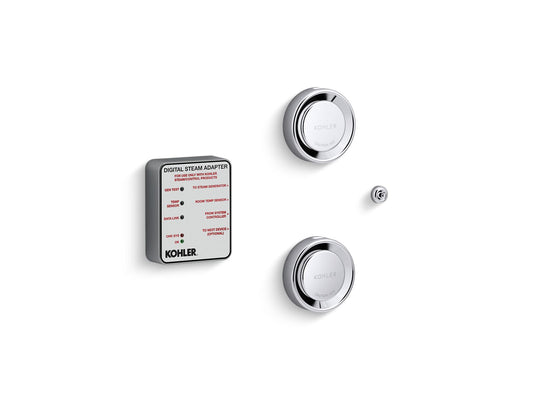 KOHLER K-5549-K1-CP Invigoration Series Tandem digital steam adapter kit - Polished Chrome