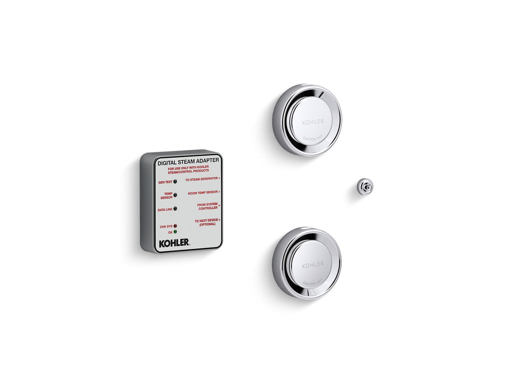 KOHLER K-5549-K1-BN Invigoration Series Tandem Digital Steam Adapter Kit - Vibrant Brushed Nickel