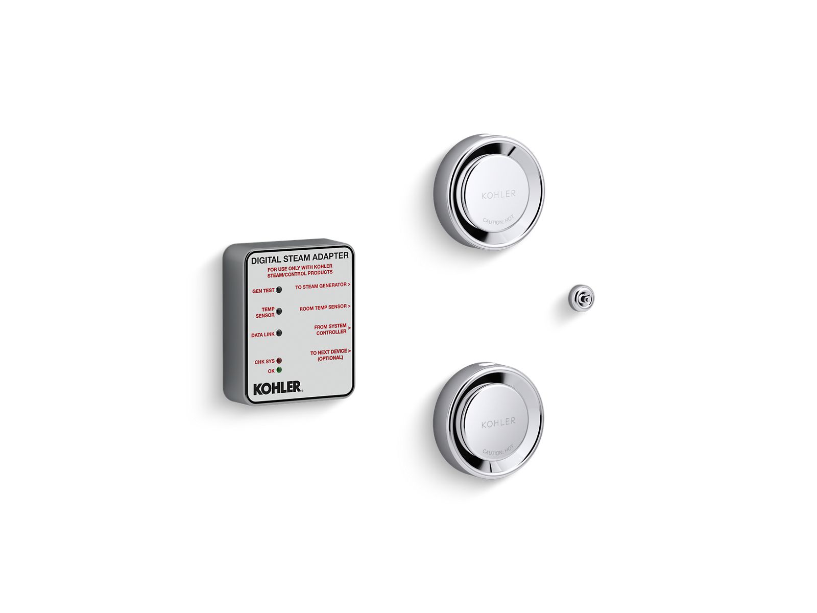 KOHLER K-5549-K1-BN Invigoration Series Tandem Digital Steam Adapter Kit - Vibrant Brushed Nickel