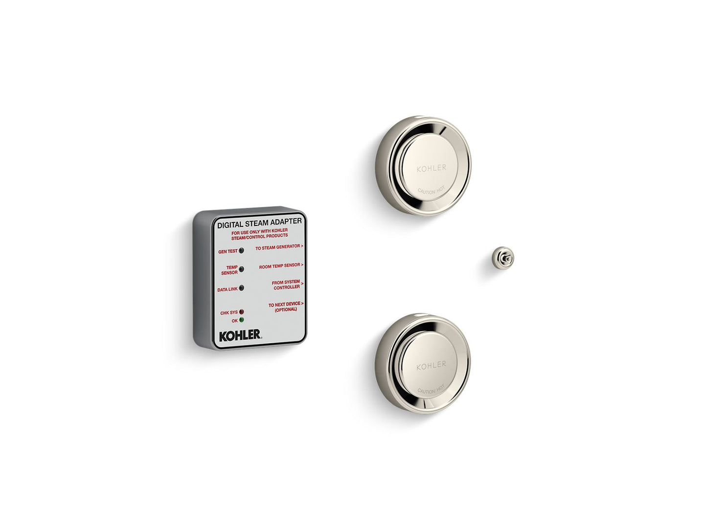 KOHLER K-5549-K1-SN Invigoration Series Tandem digital steam adapter kit - Vibrant Polished Nickel