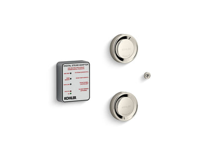 KOHLER K-5549-K1-SN Invigoration Series Tandem digital steam adapter kit - Vibrant Polished Nickel