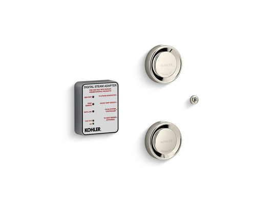 KOHLER K-5549-K1-SN Invigoration Series Tandem digital steam adapter kit - Vibrant Polished Nickel