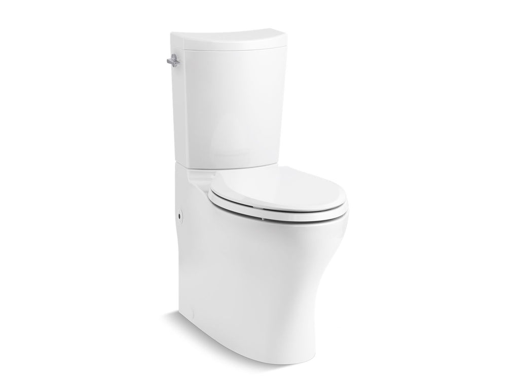 KOHLER K-75790-96 Persuade Curv Two-Piece Elongated Toilet With Skirted Trapway, Dual-Flush - Biscuit