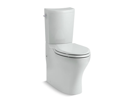 KOHLER K-75790-95 Persuade Curv Two-Piece Elongated Toilet With Skirted Trapway, Dual-Flush In Ice Grey