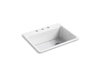 KOHLER K-8668-3A1-96 Riverby 27" Top-Mount Single-Bowl Kitchen Sink - Biscuit