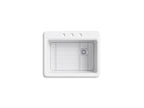 KOHLER K-8668-3A1-96 Riverby 27" Top-Mount Single-Bowl Kitchen Sink - Biscuit