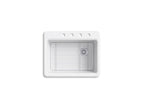 KOHLER K-8668-4A1-96 Riverby 27" Top-Mount Single-Bowl Kitchen Sink - Biscuit