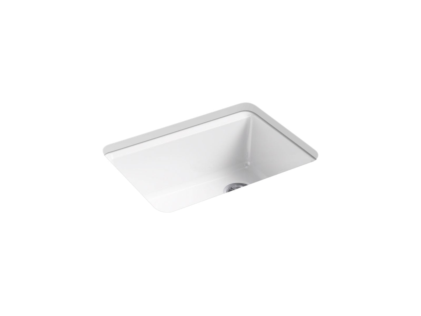 KOHLER K-8668-5UA2-0 Riverby 27" Undermount Single-Bowl Workstation Kitchen Sink In White