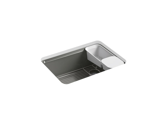 KOHLER K-8668-5UA2-58 Riverby 27" Undermount Single-Bowl Workstation Kitchen Sink In Thunder Grey