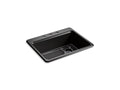 KOHLER K-8668-3A1-7 Riverby 27" Top-Mount Single-Bowl Kitchen Sink - Black Black