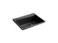 KOHLER K-8668-4A1-7 Riverby 27" Top-Mount Single-Bowl Kitchen Sink - Black Black