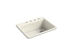 KOHLER K-8668-4A1-96 Riverby 27" Top-Mount Single-Bowl Kitchen Sink - Biscuit